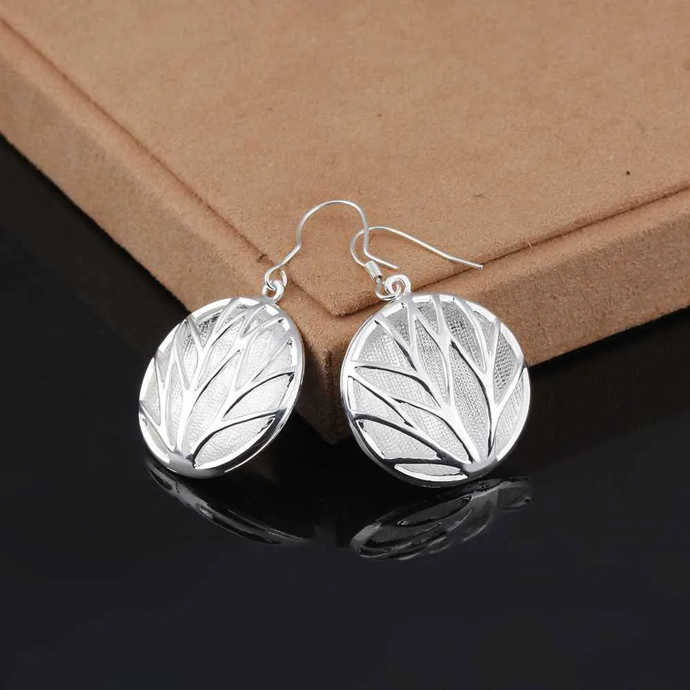 silver plated earring sand round cattle drop cufflinks Costume Jewellery 217 ELY