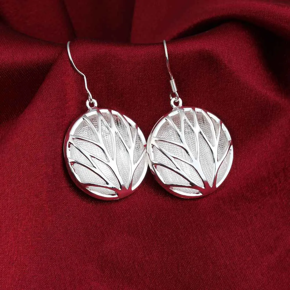 silver plated earring sand round cattle drop cufflinks Costume Jewellery 217 ELY