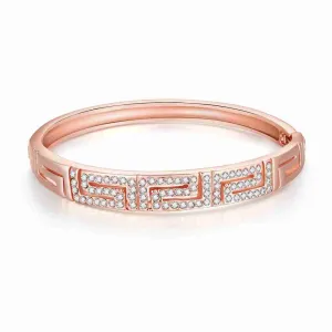 Trendy 18K Gold Plating Letter shaped inlay crystal men bracelet prices in euros ELY