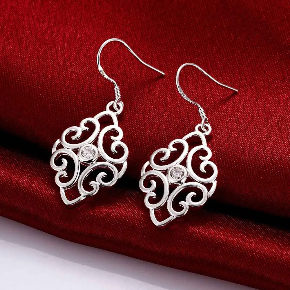 Trendy silver plated earing Geometric beans drop cufflinks jewerly accessories ELY